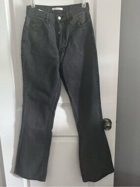 Pacsun high rise boot cut black jeans. Button fly.